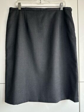 Pendleton Wool Pencil Skirt Gray 14 Petite Office Career Internship Professional